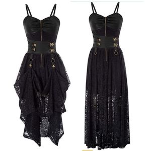NWT SCARLET DARKNESS STEAMPUNK Lace Goth Dress #O